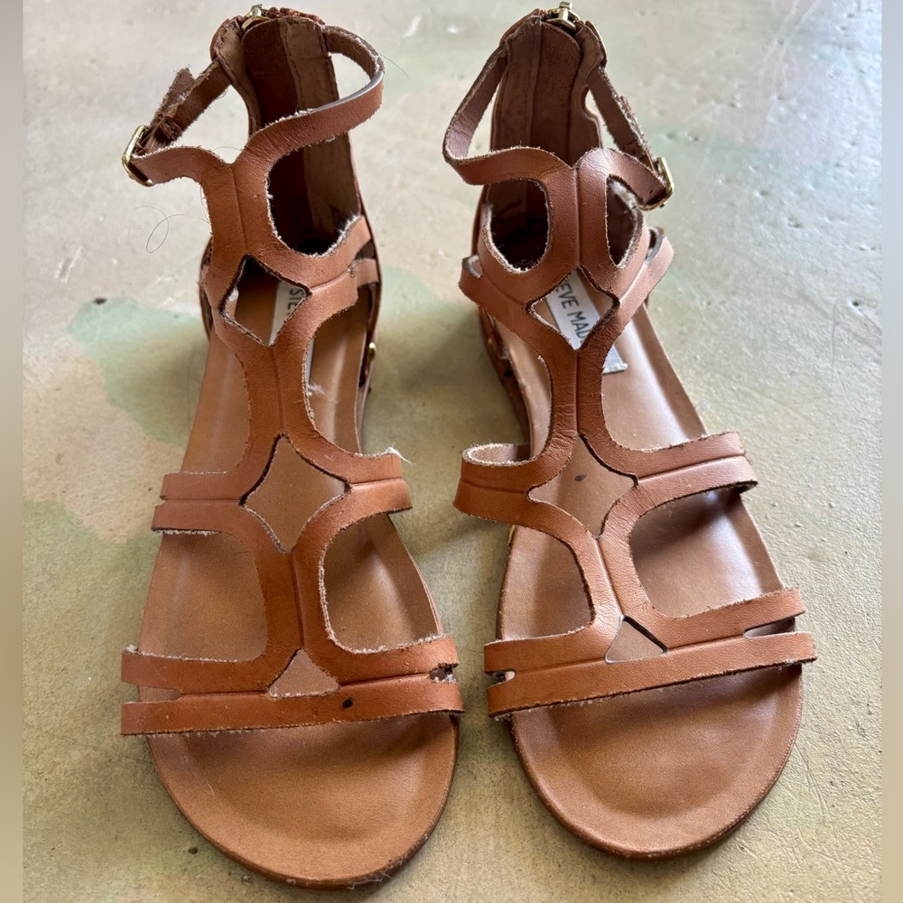 Steve Madden Women's Tan Leather Sandals